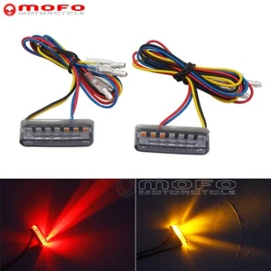 Mini lámpara asistente de luz de señal de giro de freno trasero LED E9 para Yamaha Honda Bobber - Imagen 1 de 8