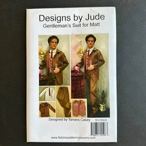 Designs by Jude Pattern Matt Doll Gentleman Suit Clothes Tamara Casey Uncut Vtg - Picture 1 of 4