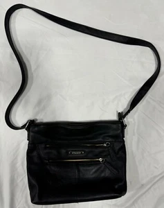 Stone & Co Leather Crossbody Handbag Purse Black - Picture 1 of 3