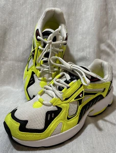 Fila men’s Size 8.5 Neon Yellow White & Black Great Condition - Picture 1 of 6