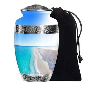Ocean Serenity Urn For Ashes Adult Male Large Urns For Human Ashes Adult 10 Inch - Picture 1 of 8
