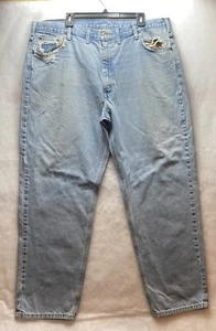 Carhartt B17 STW Relaxed Fit Sz 44x32 Blue Denim Cotton Jeans Distressed - Picture 1 of 11