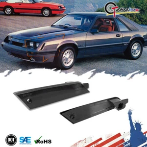 2x Smoke Plastic Lens Front Side Marker Light Housing Kit For 79-86 Ford Mustang - Bild 1 von 8