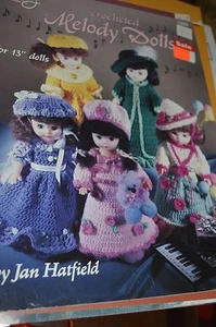American School Needlework Crochet Pattern Book 1098 Melody 13" Dolls - Picture 1 of 1