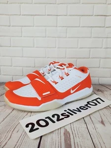 Size 10 Nike Men's Alpha Menace Turf Low Football Shoes White/Orange BV3997-105 - Picture 1 of 9