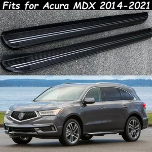 Fits for Acura MDX 2014-2021 2Pcs Running Board Side Step Pedals Nerf Bar Black - Picture 1 of 10