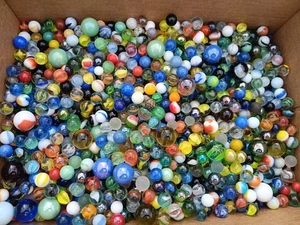 Vintage Murmeln - Füller Lot - 2 Pfund viele Farben - Bild 1 von 12