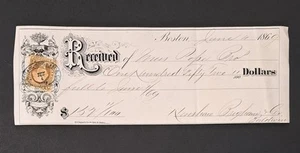 1869 Kenshaw Brigham & Co. a Pope Bros. Recibo con EE. UU. Sello de Impuestos Internos - Imagen 1 de 4