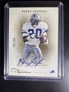 Barry Sanders Autographed  2012 Panini Prime Signatures 16/20 - Detroit Lions - Picture 1 of 2