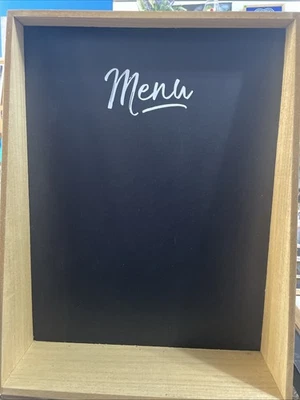 Menu Chalk Board Table Top 14 In by 18 In by 4 Inch Free Standing - Image 1 of 2