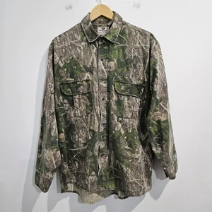 Vintage Mossy Oak Realtree Camo Hunting Button Up Shirt Size XL Workwear - Picture 1 of 15