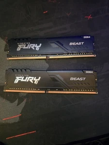32GB Kingston FURY Beast 3200MHz DDR4 Dual Memory Kit(2 x 16GB) KF432C16BB1k2/32 - Picture 1 of 2