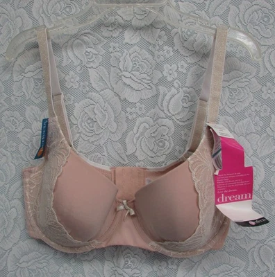 Perfects Dream Full Figure Bra Skin/ Ivory Gold Padded Bra Size 34DDD - image 1 of 4