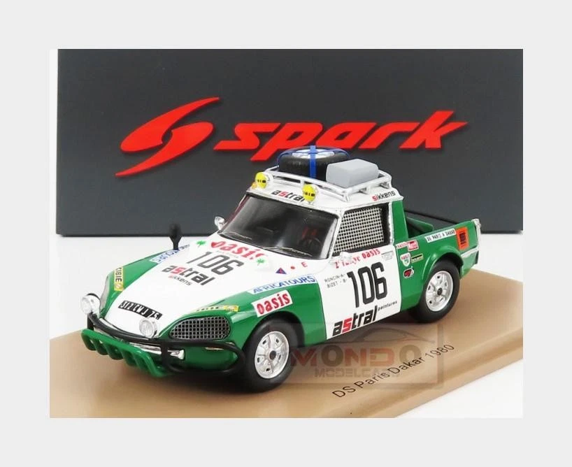 1:43 SPARK Citroen Ds23 Pick-Up Closed #106 Rally Dakar 1980 Roncin Bizet S5537 - Immagine 1 di 2