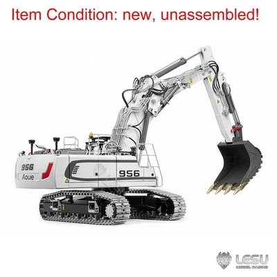 LESU 1/14 3 Arms RC Metal Tracked Hydraulic Excavator Aoue LR956 Model Digger - Image 1 of 4