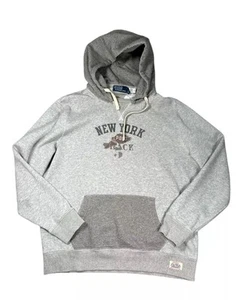 Polo Ralph Lauren Gris Jaspeado Nueva York Ala P Polar Sudadera con Capucha Para Hombres Talla XL Salón - Imagen 1 de 9