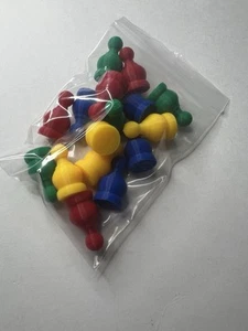 Parcheesi Board Game replacement  16ct 3d printed custom pawns multi color - Picture 1 of 9