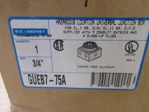 NEW EGS GUEB7-75A 3/4" HAZARDOUS LOCATION UNIVERSAL JUNCTION BOX              AK - Picture 1 of 3