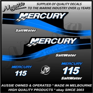 MERCURY - 115 hp - SALTWATER - OUTBOARD DECALS - Picture 1 of 1