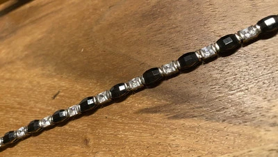 Armband Silber 925er Schwarz-Weiß Edel & Chic WIE NEU - Bild 1 von 4