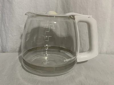 Repuesto Black and Decker 12 tazas jarra de vidrio cafetera blanca Foto 1 de 4