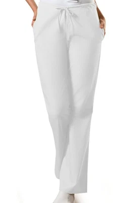 Cherokee Scrubs Workwear Women's Drawstring Scrub Pant 4101 WHITE - Image 1 of 2