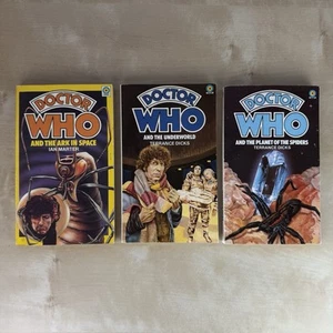 Vintage Lot of 3 Doctor Who 1980's 1982 Target Paperback Books Terrance Dicks - Picture 1 of 15