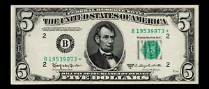 ⭐️$5 1950-D Federal Reserve Note STAR lightly circulated Free Shipping (B76) - Picture 1 of 2