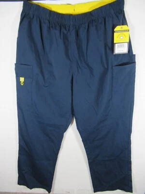NUEVO Pantalones Médicos Wonder Wink Hombres 2X Azul Marino Bolsillos 31" Entrepierna Foto 1 de 4