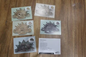 SELLO MILITAR DE LA GUERRA AUSTRALIANA 2012 MAXI TARJETAS CONJUNTO DE 5 - INSIGNIA SOL NACIENTE - Imagen 1 de 1