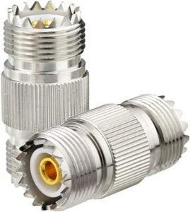 So239 To So239 Coax Connector Adapter Uhf Female To Female Coupler 2pack For Cb - Picture 1 of 3