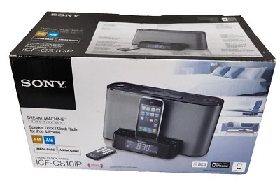 SONY Dream Machine ICF-CS10iP iPod Dock & AM/FM Clock Radio - Image 1 of 4