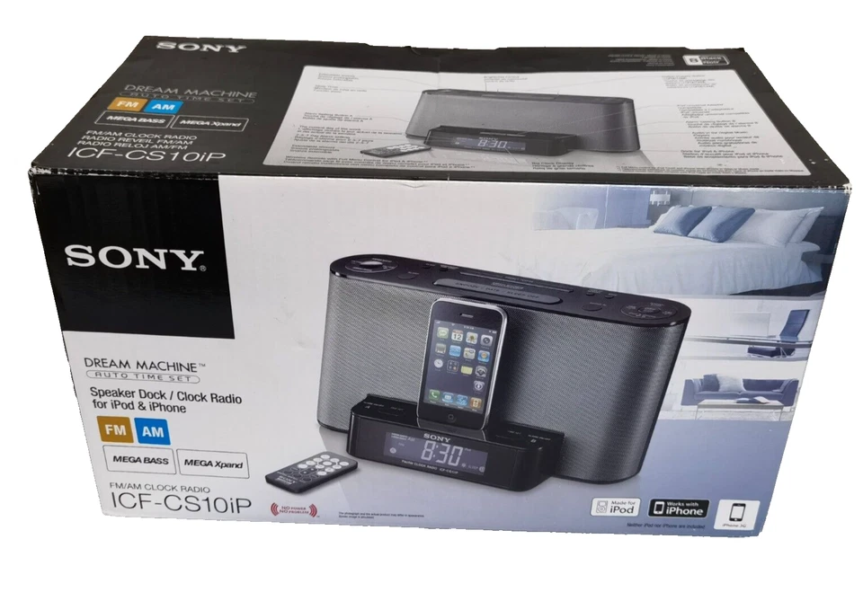 SONY Dream Machine ICF-CS10iP iPod Dock & AM/FM Clock Radio - Image 1 of 4