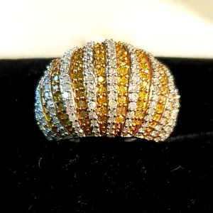 Trauring Jubiläum Geschenk Cluster Diamant Verlobungsring Weißgold-Finish Silber - Bild 1 von 5