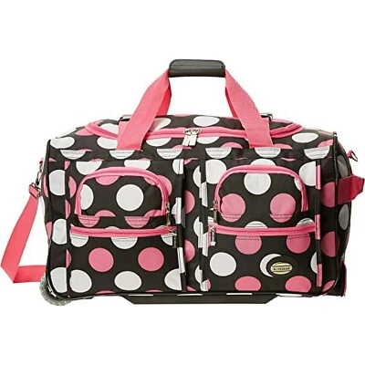 Rockland Women's Rolling Wheel Duffle Bag Travel Vacation Luggage Heavy Duty 22" - Image 1 of 4