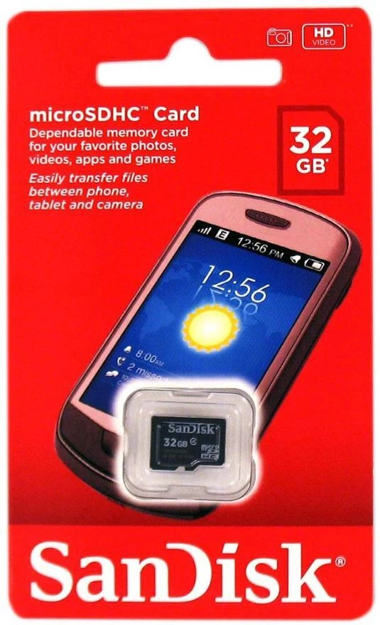 SANDISK - 32GB Class 4 MicroSDHC Memory Card - Image 1 of 1