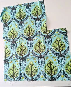 Tula Pink Fabric The Birds & The Bees Tree of Life Blue Rare OOP - Picture 1 of 1