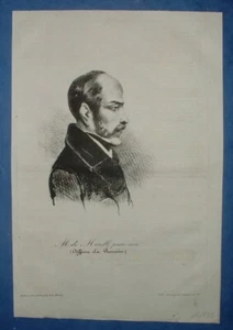 DHD 0135 DAUMIER 1835 Portrait de Morell avocat Procès LA RONCIERE (rare) - Imagen 1 de 1