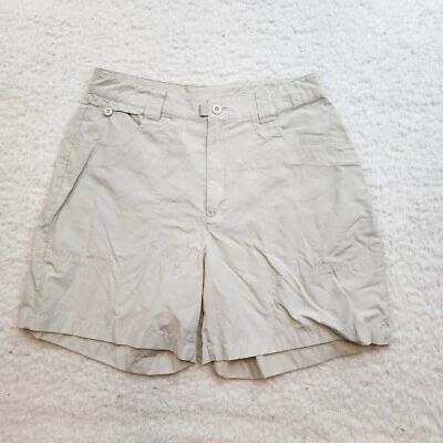 Shorts vintage Gander Mountain Guide série comprimento médio 10 algodão náilon bege - Imagem 1 de 4