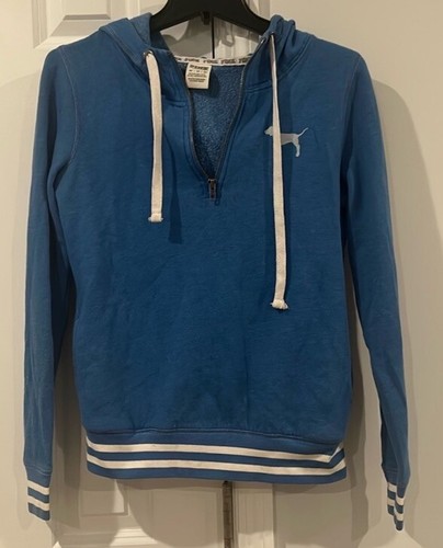 UNDERCOVER Felpa con cappuccio Victoria's Secret ROSA quarto cerniera blu donna XS