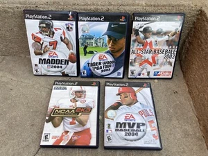 PS2 (Lot of 5) EA Sports, Sega, Aklaim Sports Games Lot Sony PlayStation 2 (EXC) - Picture 1 of 13