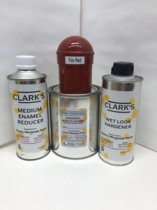 Fire Red Quart Kit Single Stage ACRYLIC ENAMEL Car Auto Paint Kit - Picture 1 of 1