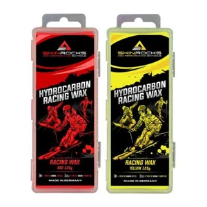 SkinRocks Hydrocarbon Racing Wachs Ski Langlauf Snowboard Wax Mix Red-Gelb 250g - Bild 1 von 5
