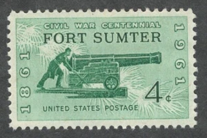 US. 1178. 4c. Sea Coast Gun of 1860, Civil War Centennial. MNH. 1961 - Picture 1 of 1