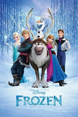 Frozen - Disney Movie Poster / Print (The Cast / Regular Style) (Size: 24 X 36")