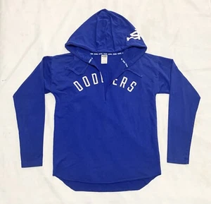 Vintage Victoria’s Secret x 5th & Ocean LA Dodgers Hoodie Sweatshirt Sz M V-Neck - Picture 1 of 9