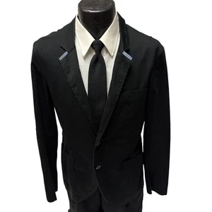 ARMANI Exchange BLACK Surgeon Cuff Sport Coat UNSTRUCTURED Jacket CASUAL Jacket - Picture 1 of 11