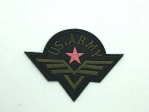 US ARMY Patchbügeleisen / Nähen mit rosa Stern - Bild 1 von 1