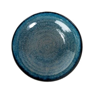 8.25" Round Deep Plate Blue Made in Japan - Picture 1 of 2