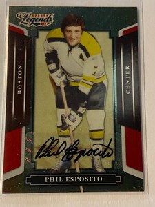 2008 Donruss Sports Legends Mirror Red Autograph #91 Phil Esposito /109 AUTO